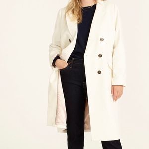JCrew Double Breasted Italian Wool Cashmere Topcoat XXS
